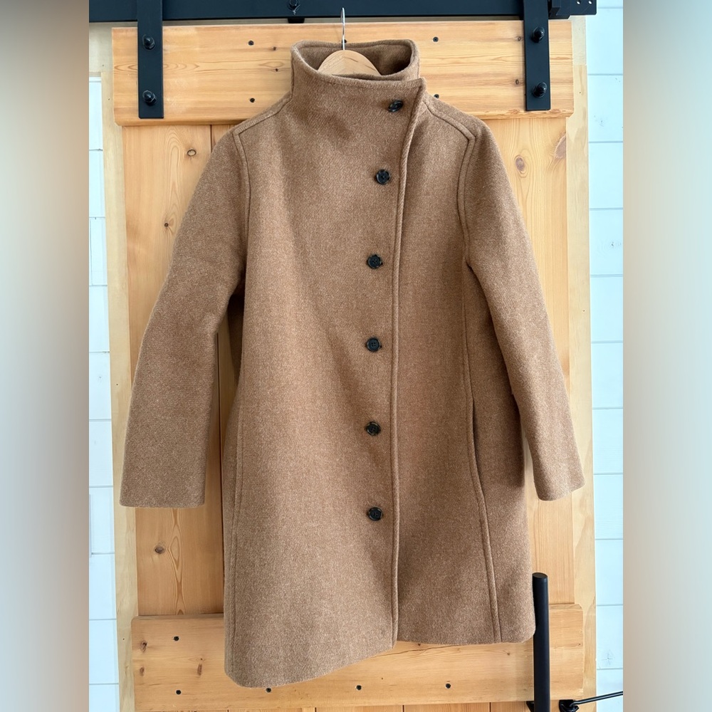 Oversized J. Crew Camel Coat